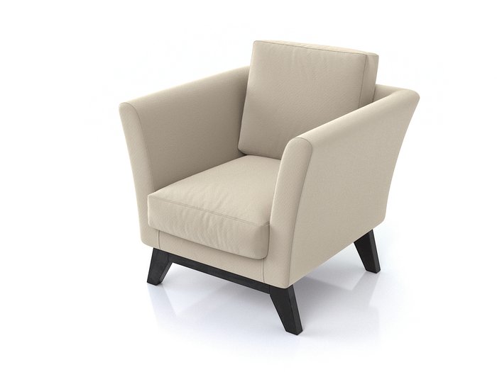 Кресло Дублин с ножками из массива сосны и обивкой из молочного велюра - купить Интерьерные кресла по цене 19990.0