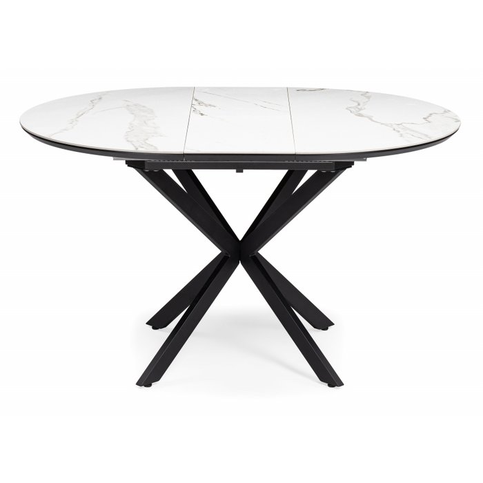 Раздвижной обеденный стол Сигел белого цвета - лучшие Обеденные столы в INMYROOM