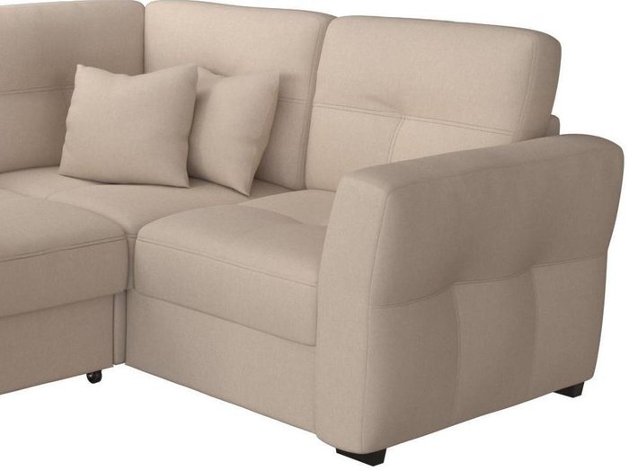 Угловой диван-кровать Манхеттен Ivory бежевого цвета - лучшие Угловые диваны в INMYROOM