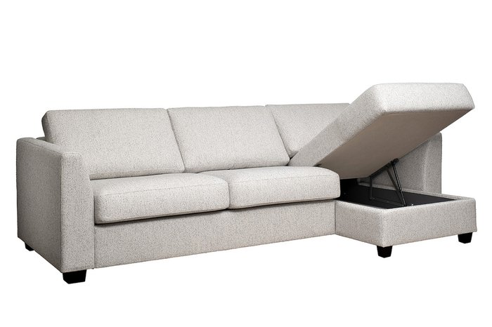 Угловой диван-кровать Bravo №3 серо-бежевого цвета - лучшие Угловые диваны в INMYROOM