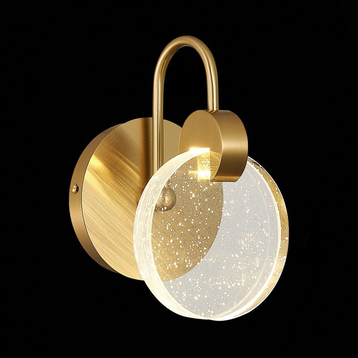Бра ST-Luce Золотистый/Прозрачный,С пузырьками воздуха LED 1*3W 3000K Montecelio - лучшие Бра и настенные светильники в INMYROOM