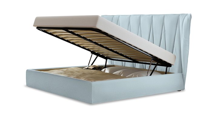 Кровать Ананке 160х200 голубого цвета - лучшие Кровати для спальни в INMYROOM