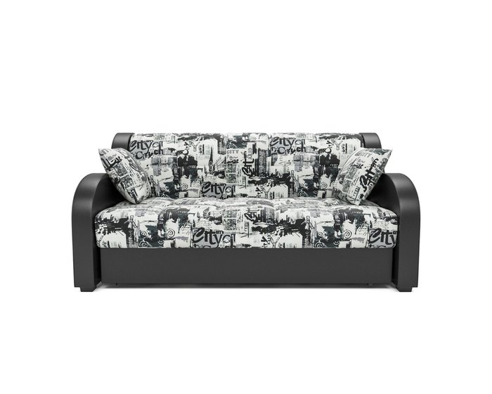 Диван-кровать Барон черно-белого цвета - купить Прямые диваны по цене 31590.0