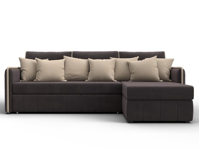 Угловой диван-кровать Лига-078 темно-коричневого цвета правый - купить Угловые диваны по цене 65990 Угловой диван-кровать Лига-078 темно-коричневого цвета правый - купить Угловые диваны по цене 65990