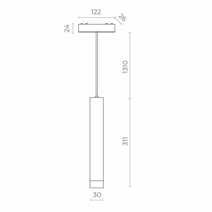Магнитный трековый светильник Белый LED 1*7W 3000K 430Lm Ra>90 36° IP20 D30xH300 48V SKYFLAT - купить Трековые светильники по цене 2269.0 Магнитный трековый светильник Белый LED 1*7W 3000K 430Lm Ra>90 36° IP20 D30xH300 48V SKYFLAT - купить Трековые светильники по цене 2269.0