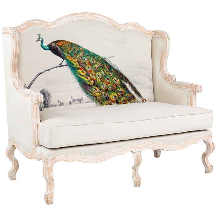 Диван Королевская птица бежевого цвета - купить Прямые диваны по цене 135000.0