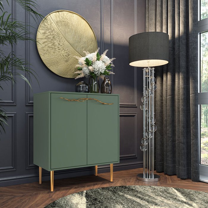 Комод Арт Колор matte Стайл Голд зеленого цвета - лучшие Комоды в INMYROOM Комод Арт Колор matte Стайл Голд зеленого цвета - лучшие Комоды в INMYROOM