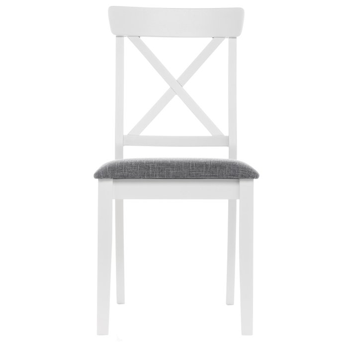 Деревянный стул Bern butter white / grey с серым сидением - купить Обеденные стулья по цене 7400.0