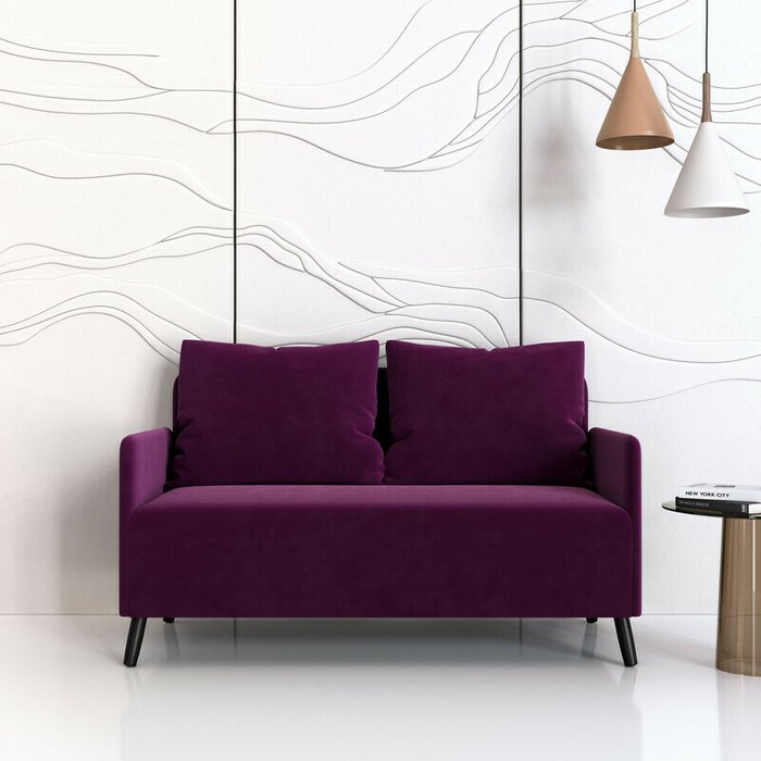 Диван Будапешт 150 фиолетового цвета - купить Прямые диваны по цене 17990.0