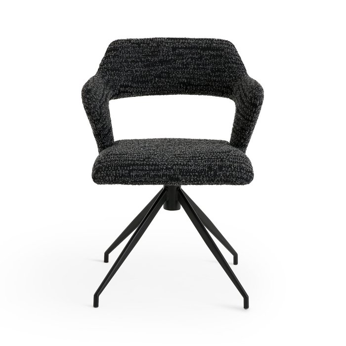 Кресло для столовой вращающееся Asyar черного цвета - купить Интерьерные кресла по цене 25659.0