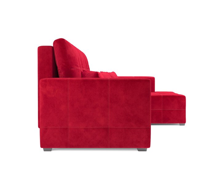Угловой диван Монреаль кордрой красный правый угол - лучшие Угловые диваны в INMYROOM