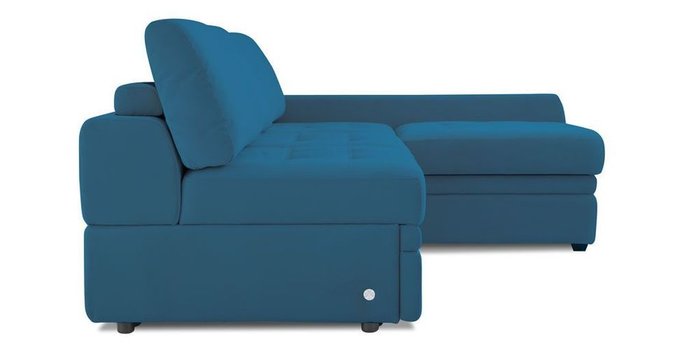 Угловой диван-кровать Бруно синего цвета - лучшие Угловые диваны в INMYROOM