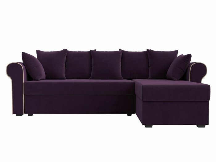 Угловой диван-кровать Рейн фиолетового цвета правый угол - купить Угловые диваны по цене 36999.0