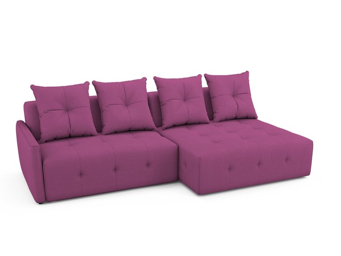 Угловой Диван-кровать Bronks правый пурпурного цвета - лучшие Угловые диваны в INMYROOM