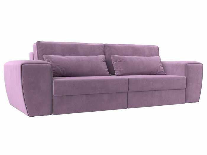 Прямой диван-кровать Лига 008 сиреневого цвета