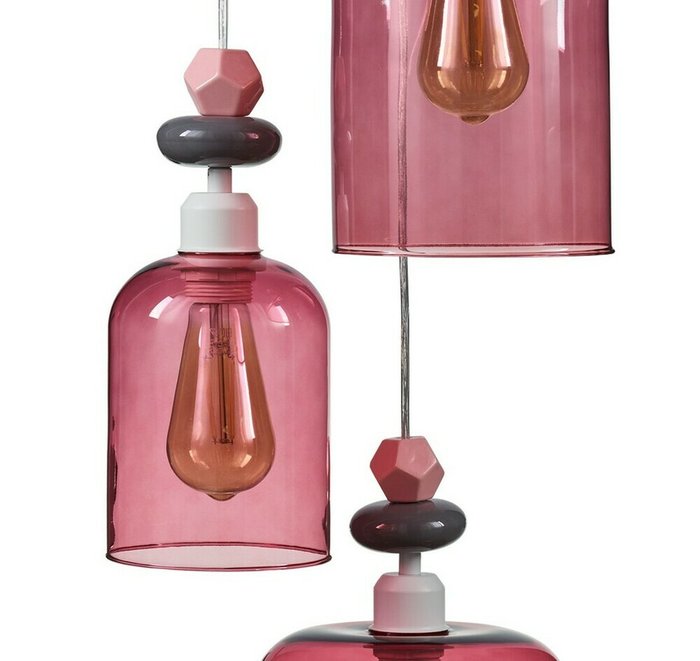 Подвесной светильник Color trio с разными по форме плафонами - лучшие Подвесные люстры в INMYROOM