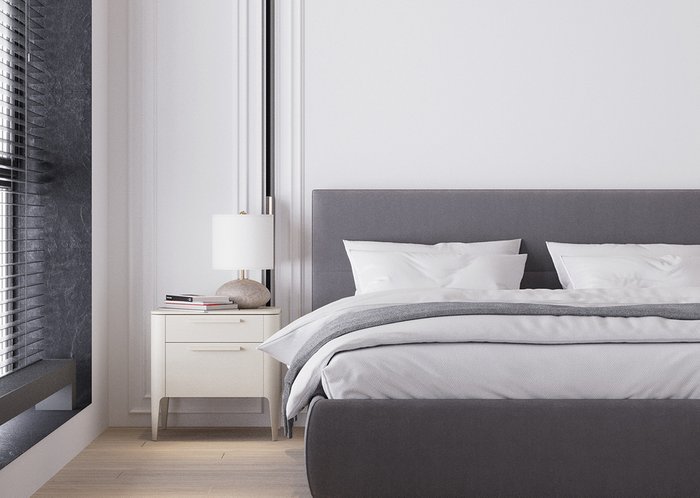 Тумба прикроватная Type молочного цвета - лучшие Прикроватные тумбы в INMYROOM