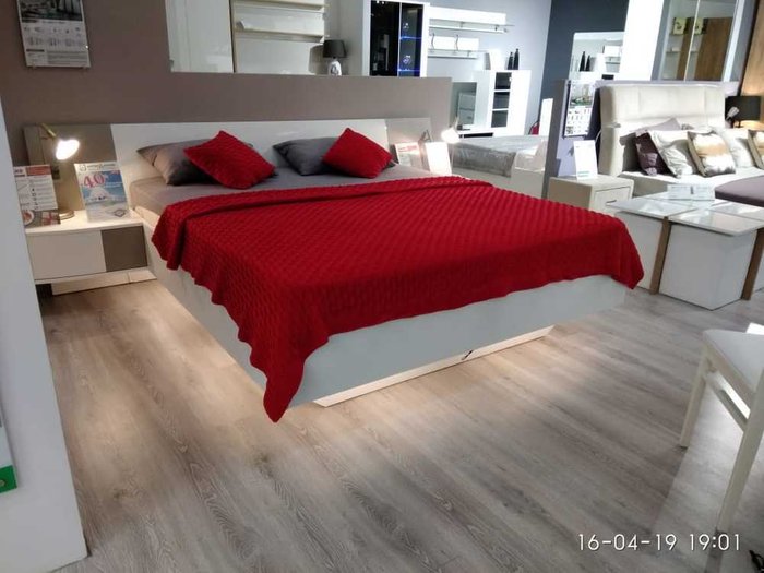Кровать с основанием под матрас Токио 180х200 белого цвета - купить Кровати для спальни по цене 40610.0