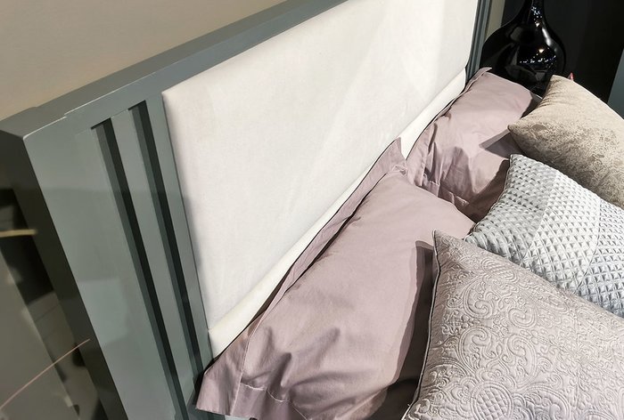Кровать Chicago 140х200 серого цвета - купить Кровати для спальни по цене 107664.0