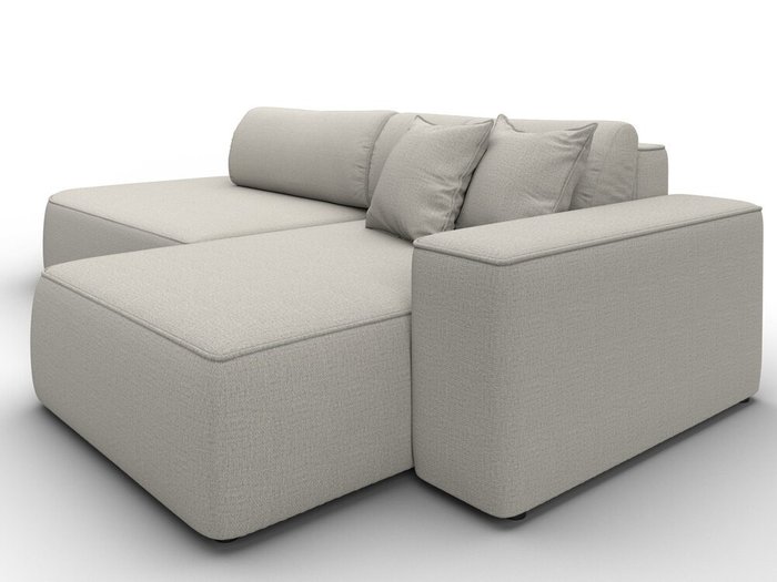 Угловой диван-кровать Лига-065 светло-бежевого цвета правый  - лучшие Угловые диваны в INMYROOM Угловой диван-кровать Лига-065 светло-бежевого цвета правый  - лучшие Угловые диваны в INMYROOM