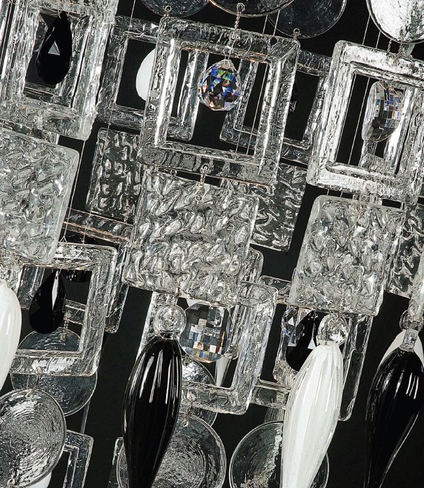 Подвесная Люстра Jago с подвесками из муранского стекла - лучшие Подвесные люстры в INMYROOM