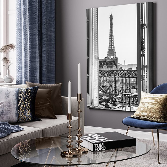 Картина на холсте Парижский балкон 50х70 см - купить Картины по цене 5990.0