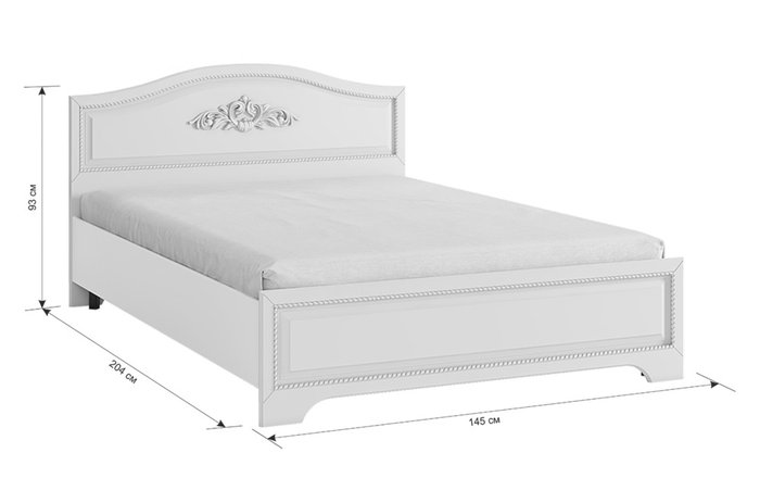 Кровать Белла 140х200 белого цвета без подъемного цвета - лучшие Кровати для спальни в INMYROOM
