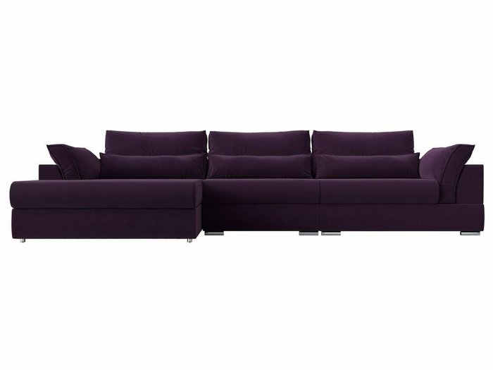 Угловой диван-кровать Пекин Long фиолетового цвета угол левый - купить Угловые диваны по цене 112999.0