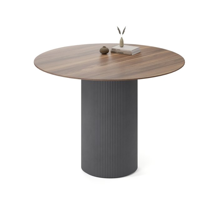 Обеденный стол круглый Алия на черном основании - купить Обеденные столы по цене 80490.0