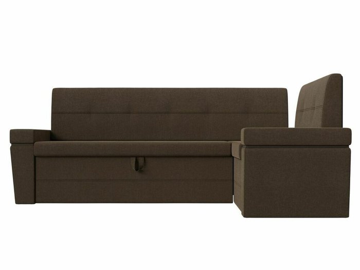 Угловой диван-кровать Деметра коричневого цвета правый угол - купить Угловые диваны по цене 44999.0