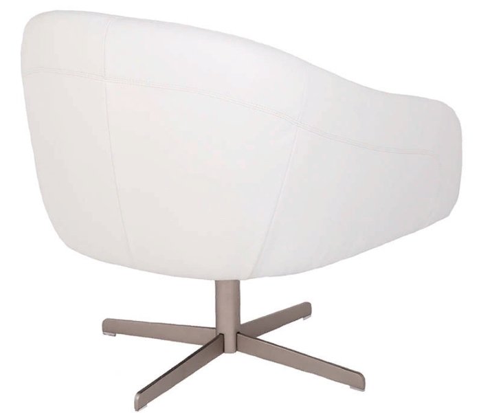 Кресло в обивке из кожи белого цвета - лучшие Интерьерные кресла в INMYROOM