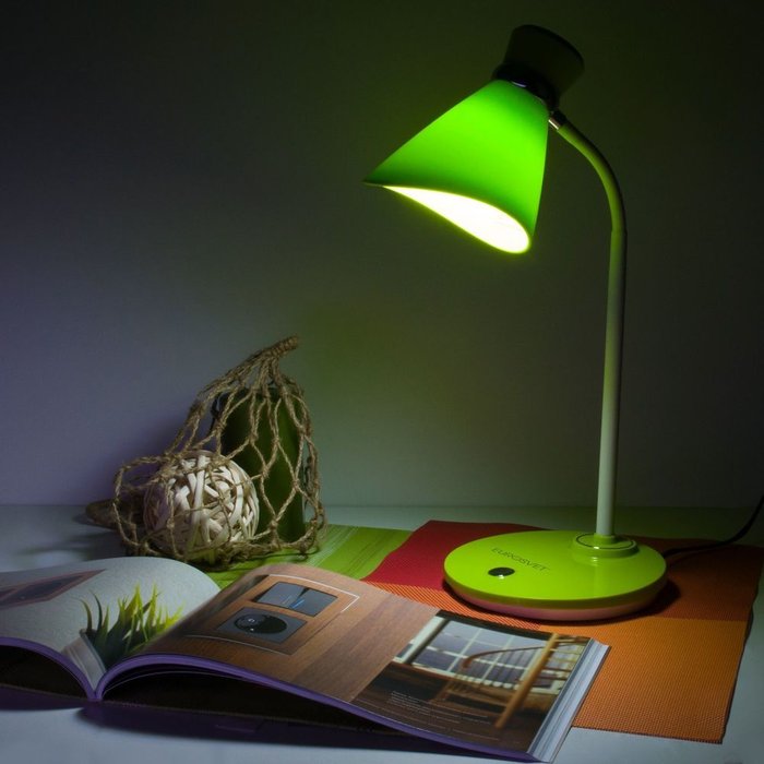 Настольный светильник с выключателем 01077/1 зеленый - купить Рабочие лампы по цене 2985.0