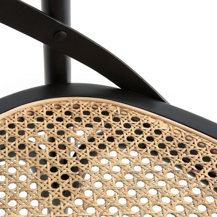 Комплект стульев из дерева и плетения Cedak черного цвета - лучшие Обеденные стулья в INMYROOM
