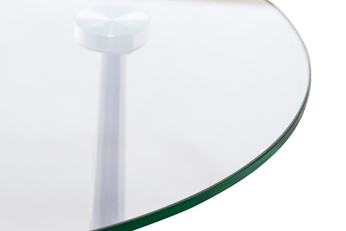 Столик журнальный приставной с круглой стеклянной столешницей - купить Кофейные столики по цене 8600.0