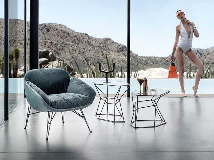 Кресло Juno с тонкими металлическими ножками - лучшие Интерьерные кресла в INMYROOM
