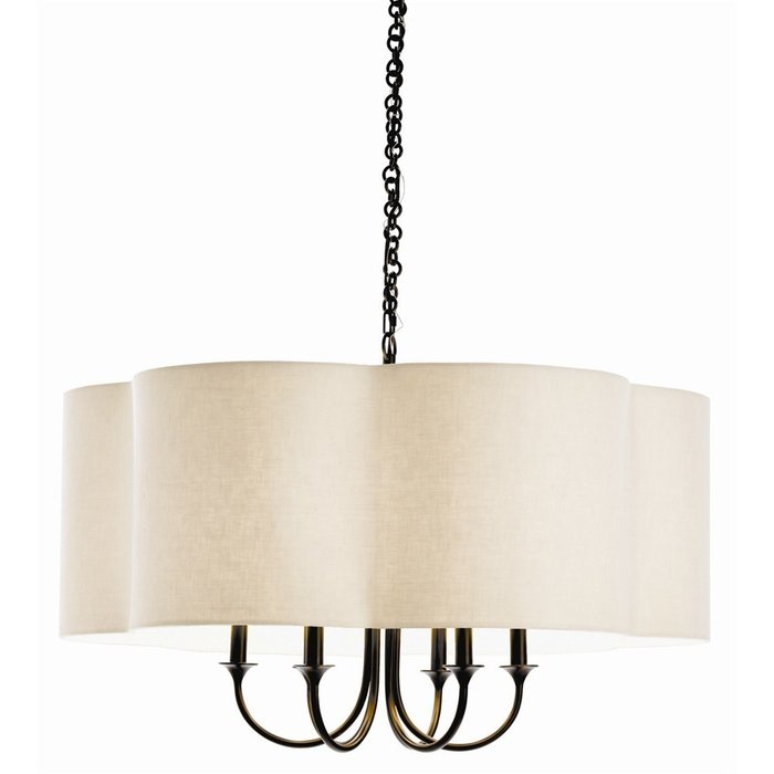 Подвесная люстра Rittenhouse Large Chandelier с белым абажуром Подвесная люстра Rittenhouse Large Chandelier с белым абажуром