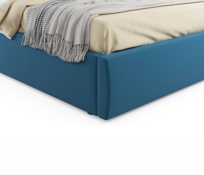 Кровать Verona 140х200 с подъемным механизмом синего цвета - лучшие Кровати для спальни в INMYROOM