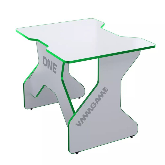 Игровой компьютерный стол One бело-зеленого цвета - купить Письменные столы по цене 7490.0