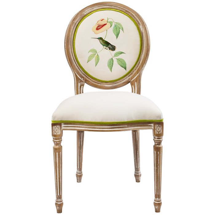 Стул Птица драгоценности с принтом 9 бежевого цвета - купить Обеденные стулья по цене 32000.0