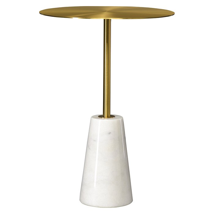 Кофейный стол Asgard бело-золотого цвета - купить Кофейные столики по цене 25900.0