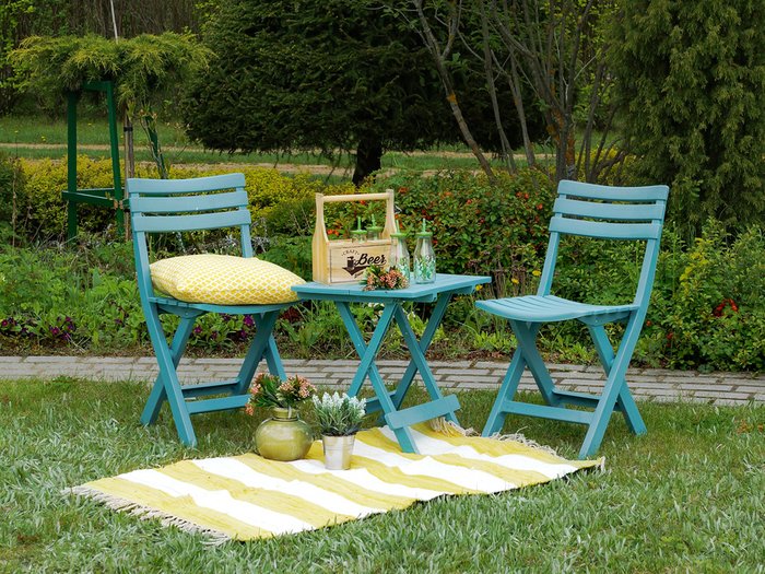 Стул садовый Picnic синего цвета - купить Садовые стулья по цене 2550.0