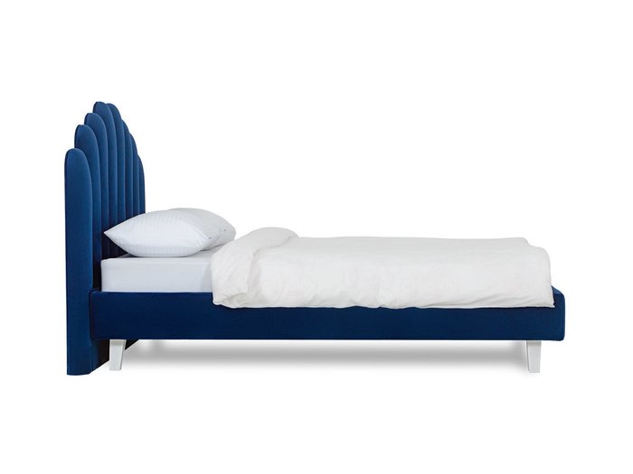 Кровать Queen Sharlotta L 160х200 темно-синего цвета  - лучшие Кровати для спальни в INMYROOM