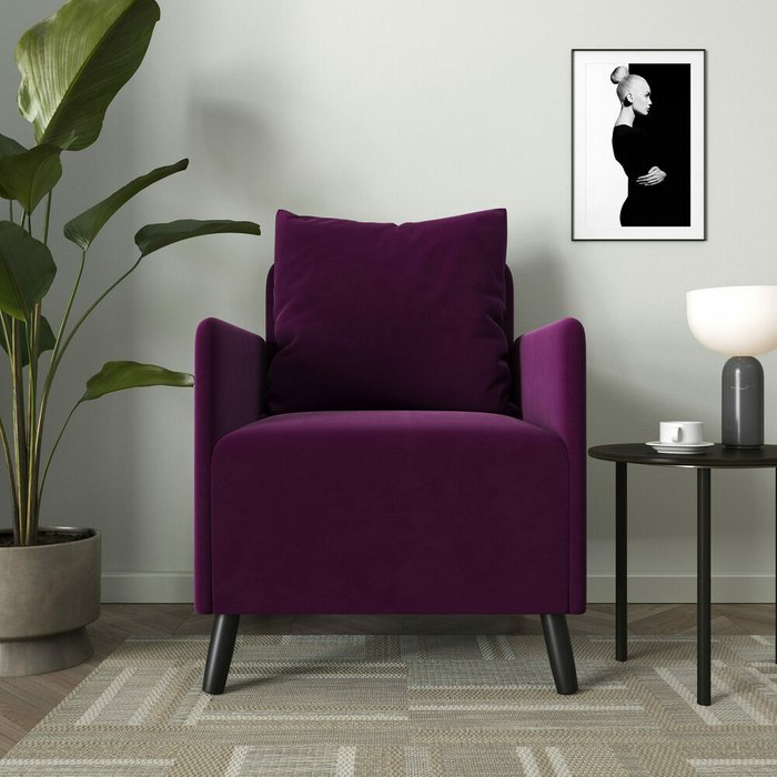 Кресло Будапешт фиолетового цвета - купить Интерьерные кресла по цене 12990.0
