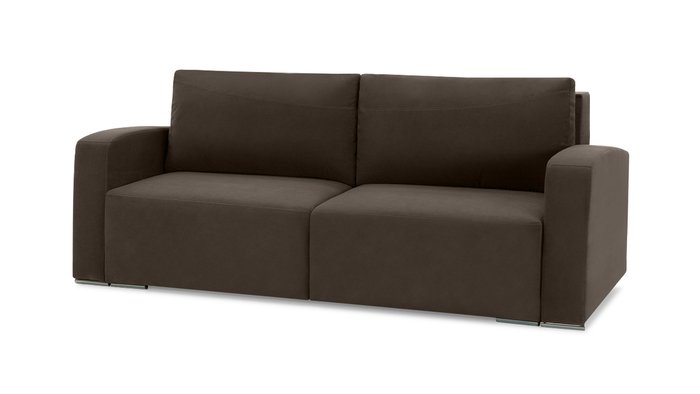 Прямой диван-кровать Окленд Лайт коричневого цвета - купить Прямые диваны по цене 54900.0