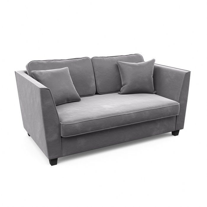 Трехместный диван Уолтер L серого цвета - купить Прямые диваны по цене 97520.0