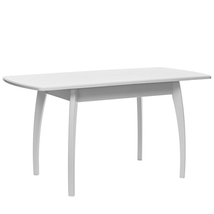 Раздвижной обеденный стол Шервуд 1Р белого цвета - лучшие Обеденные столы в INMYROOM