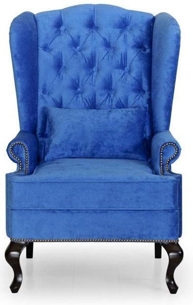 Кресло каминное Largo с ушками дизайн 30 синего цвета - купить Интерьерные кресла по цене 30900.0