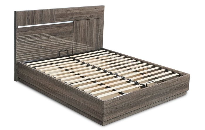 Кровать с подъемным механизмом Roberta 160х200 коричневого цвета - лучшие Кровати для спальни в INMYROOM
