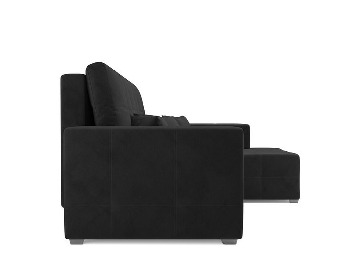 Угловой диван-кровать Монреаль черного цвета правый угол - лучшие Угловые диваны в INMYROOM