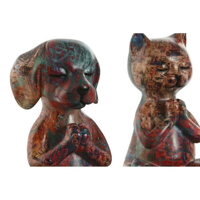 Декоративная фигура Разноцветный Животные 17 x 14 x 22,5 cm (2 штук) - лучшие Фигуры и статуэтки в INMYROOM